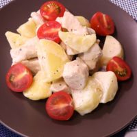 レンジで!鶏むね肉のポテマヨサラダ
