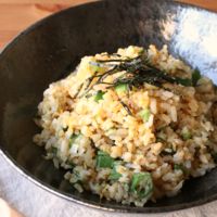 オクラとたっぷりネギの和風チャーハン
