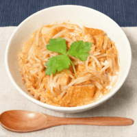 節約 厚揚げともやしで親子丼風