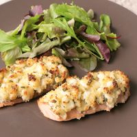 生鮭のカッテージチーズ焼き