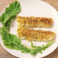 ガーリック香る タラのカレーパン粉焼き