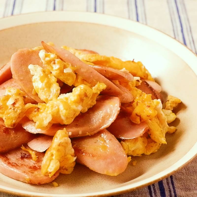 魚肉ソーセージと卵のマヨ炒め 作り方 レシピ クラシル