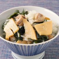 鶏肉と若竹煮の混ぜごはん