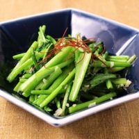 やみつき かぶの葉の中華炒め
