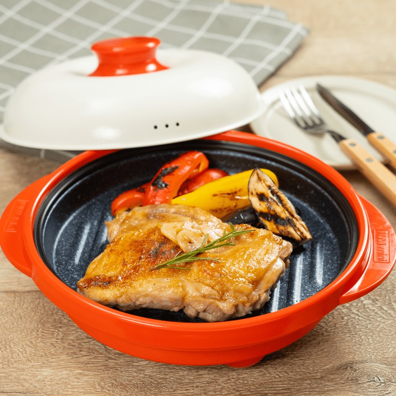 RANGEMATE PRO グリルパン 赤/白 RANGEMATE電子レンジ専用 グリルパン