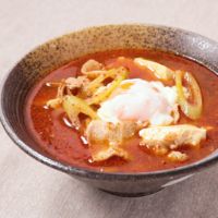シーフードミックスでスンドゥブチゲ風スープ