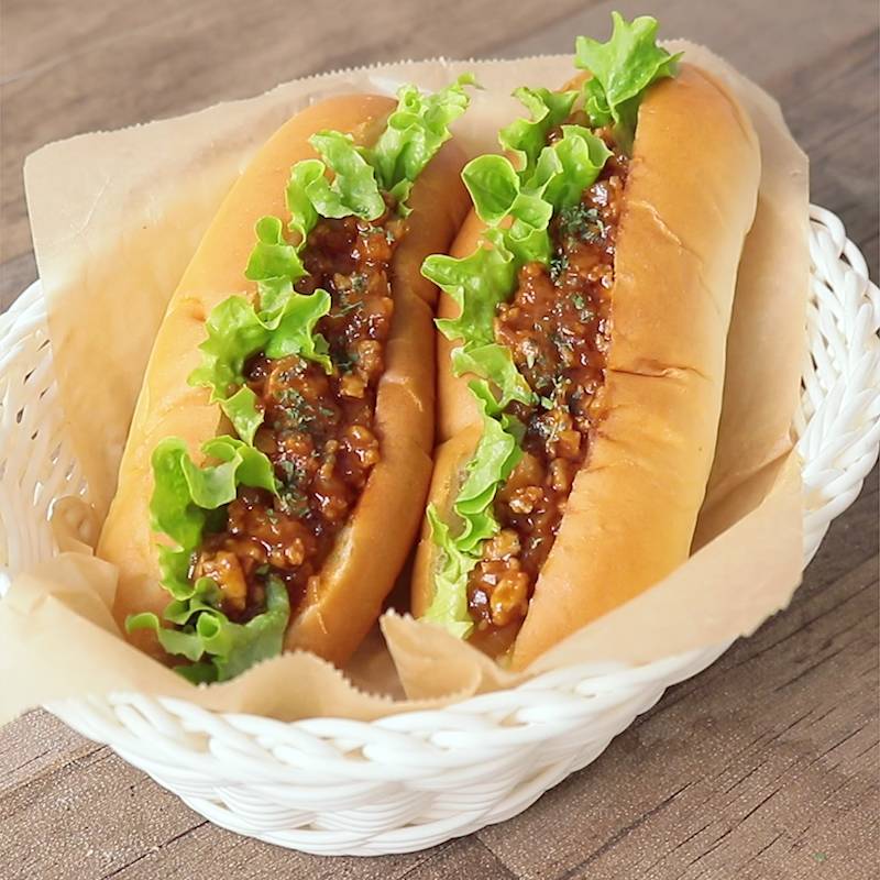 鶏ひき肉のスロッピー・ジョーズのレシピ