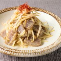 節約ボリューム満点 もやしとこんにゃくの胡麻味噌炒め
