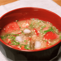 すっぱうまい!トマトの冷たい味噌汁