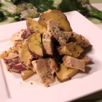 大人の味!さつまいもとチキンのマスタードサラダ