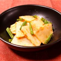 タケノコといんげんのエスニック炒め