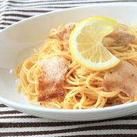 豚バラ肉とレモンのスパゲティ