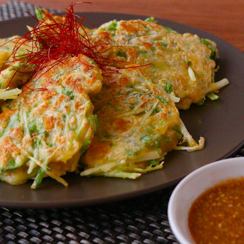 水菜としらすのゴマチヂミ 作り方 レシピ クラシル