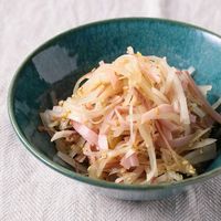 長ねぎとハムの中華風和え物