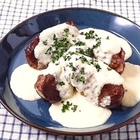 チーズたっぷり新じゃがの肉巻き
