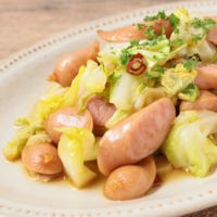 ウインナーとキャベツのペペロン炒め