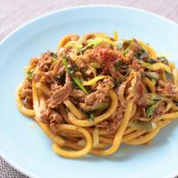 長ネギたっぷり 中華風焼きうどん
