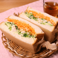 豆苗たっぷりサンドイッチ