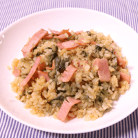 水煮で簡単!わらびのバターしょうゆチャーハン