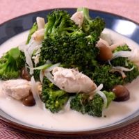 ブロッコリーと鶏ささみのきのこクリーム煮