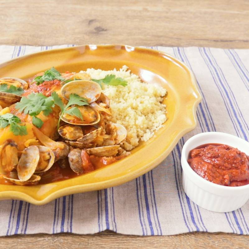 ヒラメのハーブ入りクスクス添え レシピ