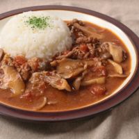 キノコたっぷりのハッシュドポーク