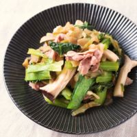 おつまみに 豚肉とザーサイのレンジ蒸し