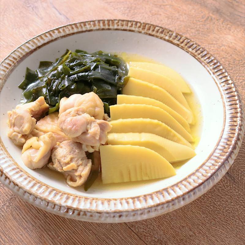 たけのこ と わかめ