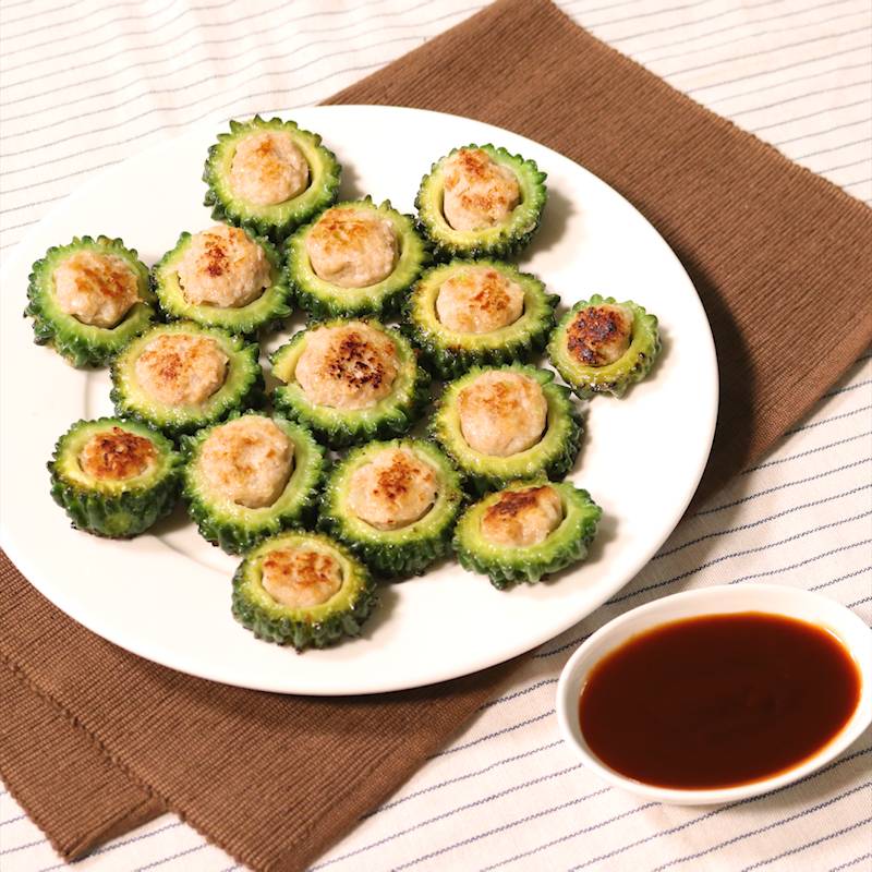 ひと口サイズでかわいい ゴーヤの肉詰め 作り方・レシピ クラシル