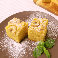 焼きっぱなしで簡単 ピーナッツバナナケーキ