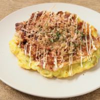 たっぷり長ねぎのお好み焼き風