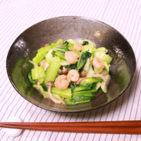 簡単中華!エビとチンゲン菜の炒めもの