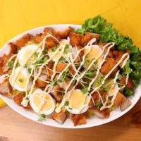 お惣菜唐揚げで!みんな大好きカレーちらし寿司
