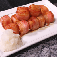 ベーコンで!サイコロ大根ステーキ