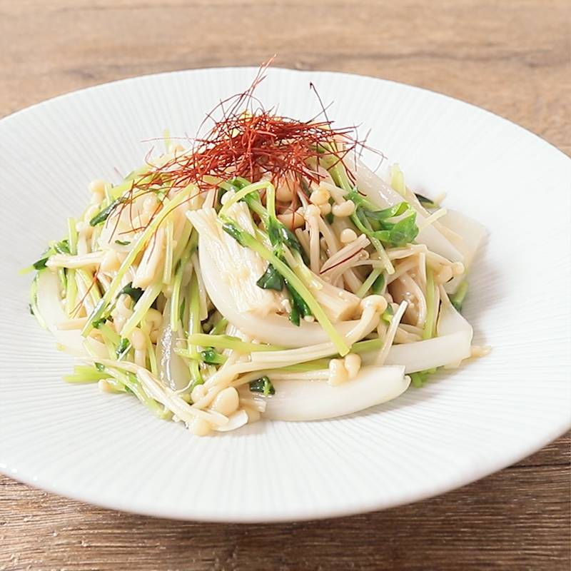 えのきと豆苗のさっぱり和え 作り方・レシピ | クラシル