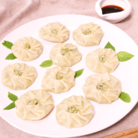ニンニク無しであっさり キャベツと大葉のフラワー餃子