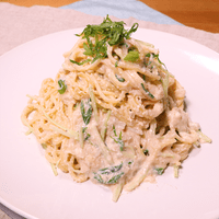 豆乳でまろやか!明太子スパゲティ