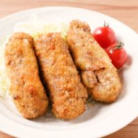 薄切り肉でぐるぐるチーズ巻き牛カツレツ