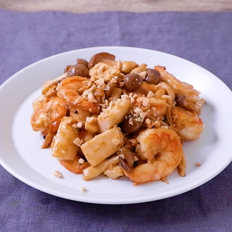 ヒシとキノコの炒め物 レシピ