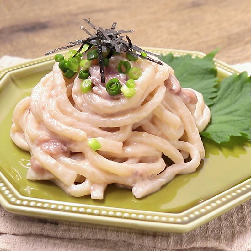 濃厚塩辛クリームチーズうどん 作り方 レシピ クラシル
