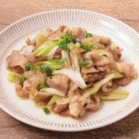 豚バラ肉と長ねぎの山椒炒め