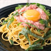 ネギトロバター醤油パスタ