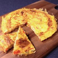 冷凍ポテトで作る スパニッシュオムレツ