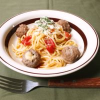 フライパンで!簡単ビーフミートボールパスタ