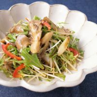 水菜とまいたけの韓国風サラダ