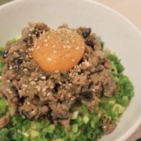 濃厚なす肉みそ和え麺
