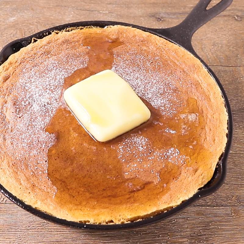 スキレットでふわふわハニーパンケーキ 作り方・レシピ クラシル