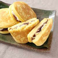 米粉でもっちり クリームチーズとあんこのどら焼き