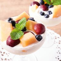 フルーツたっぷりのせミルクゼリー