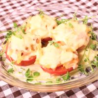 ツナタク乗せ!トマトのトースター焼き